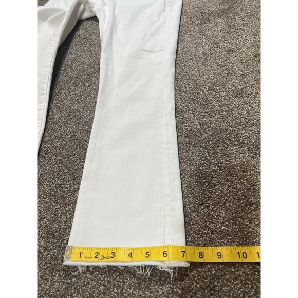 Veronica Beard White Carly Kick Flare High Rise Jeans Size 29/8 Stretch Zipper - Picture 12 of 16
